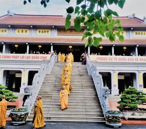 Nam Định: Lễ khai pháp mùa an cư năm 2025 tại trường Trúc Lâm Thiên Trường
