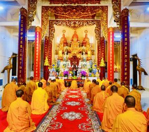 Nam Định: Lễ Tạ pháp tại Trường hạ Trúc Lâm Thiên Trường mùa an cư kết hạ năm 2025