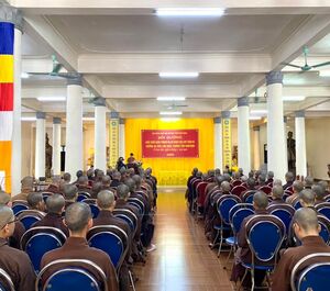 Nam Định: Bồi dưỡng kiến thức Quốc phòng và An ninh cho trường hạ Trúc Lâm Thiên Trường