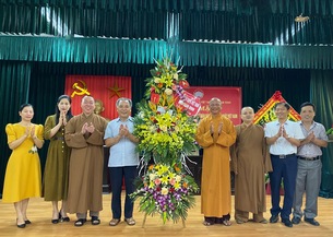 Nam Định: Ban Trị sự Phật giáo tỉnh chúc mừng 92 năm ngày thành lập MTDTTN Việt Nam