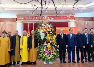 Nam Định: Ban Trị sự GHPGVN tỉnh chúc Tết Tỉnh uỷ, UBND tỉnh và các cơ quan
