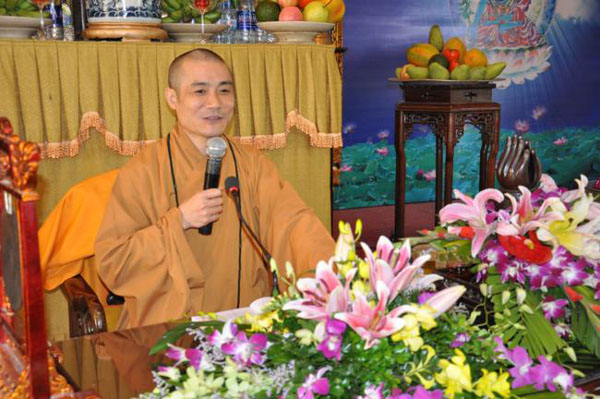 Thượng toạ Thích Tiến Đạt, Phó Ban trị sự kiêm Chánh thư ký Phật giáo Hà Nội.