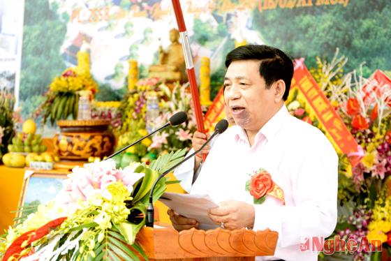 Đồng chí Nguyễn Xuân Đường phát biểu tại buổi lễ