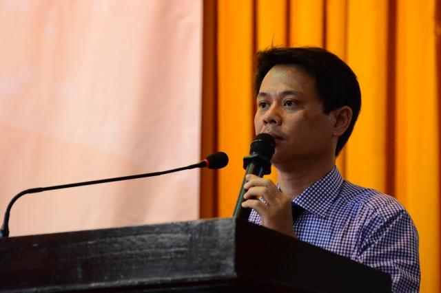  BS.Tôn Thất Quỳnh Trung, Tổng Giám đốc Trung tâm Y Khoa Phước An phát biểu khai mạc.
