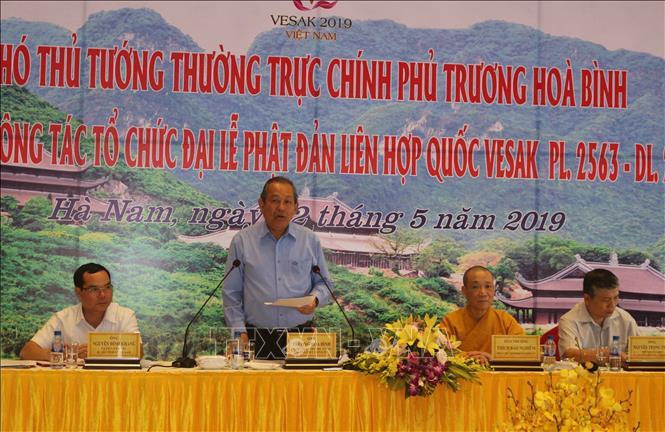 Phó Thủ tướng Thường trực Chính phủ Trương Hòa Bình phát biểu. Ảnh: Nguyễn Chinh/TTXVN