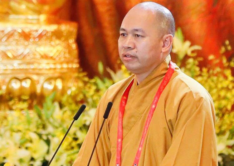 Thượng toạ Thích Đức Thiện, Phó chủ tịch, Tổng thư ký Giáo hội Phật giáo Việt Nam. Ảnh: Ngọc Thành. 