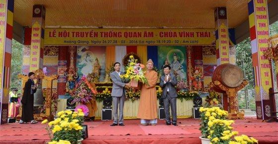 Thanh Hóa: Khai mạc lễ hội truyền thống Quan Âm chùa Vĩnh Thái năm 2016.
