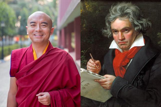 Yongey Mingyur Rinpoche và nhà soạn nhạc Beethoven - Ảnh: Tricycle