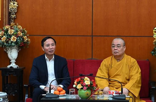 Hà Nội: Ban Tôn giáo Chính phủ thăm, chúc Tết Quý Mão - 2023 đến GHPGVN ảnh 1