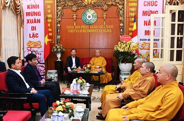 Hà Nội: Ban Tôn giáo Chính phủ thăm, chúc Tết Quý Mão - 2023 đến GHPGVN ảnh 2