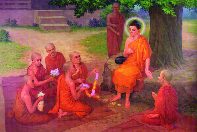 Những bài pháp của Đức Phật đều có ý nghĩa thiết thực hiện tại - Tranh Phật giáo Myanmar Những bài pháp của Đức Phật đều có ý nghĩa thiết thực hiện tại - Tranh Phật giáo Myanmar