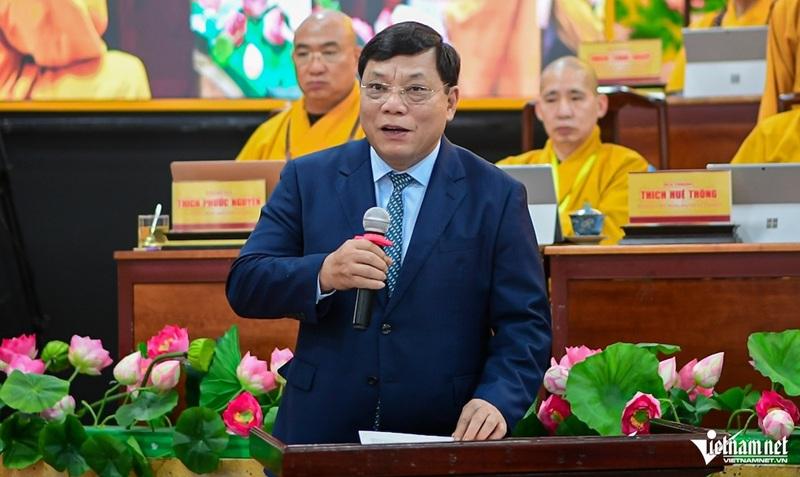 Thứ trưởng Bộ Dân tộc và Tôn giáo Nguyễn Hải Trung phát biểu tại hội nghị. (Nguồn: vietnamnet.vn) Thứ trưởng Bộ Dân tộc và Tôn giáo Nguyễn Hải Trung phát biểu tại hội nghị. (Nguồn: vietnamnet.vn)