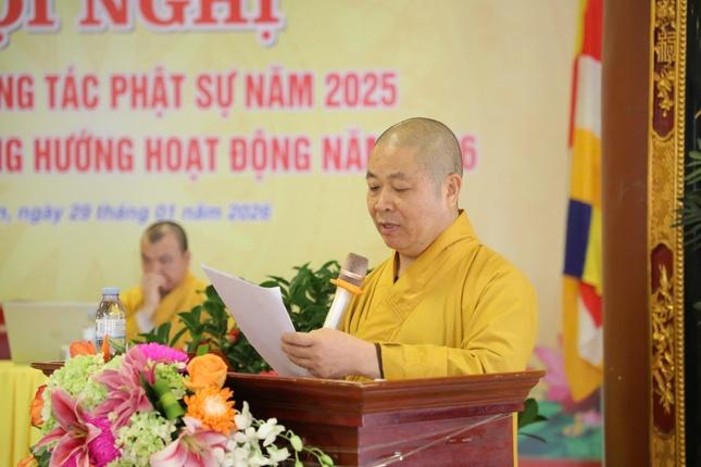 Hòa thượng Thích Thọ Lạc báo cáo kết quả Hội nghị lần thứ 5, khóa IX Hội đồng Trị sự GHPGVN Hòa thượng Thích Thọ Lạc báo cáo kết quả Hội nghị lần thứ 5, khóa IX Hội đồng Trị sự GHPGVN