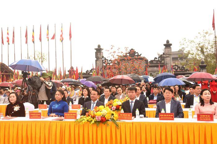 Phó Chủ tịch Quốc hội Nguyễn Thị Thanh cùng các đại biểu dự Lễ khai mạc Hội xuân Bái Đính - Xuân Bính Ngọ 2026. Ảnh: Xuân Lâm