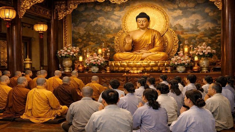 Ảnh minh họa thiết kế bởi AI - Tạp chí Nghiên cứu Phật học