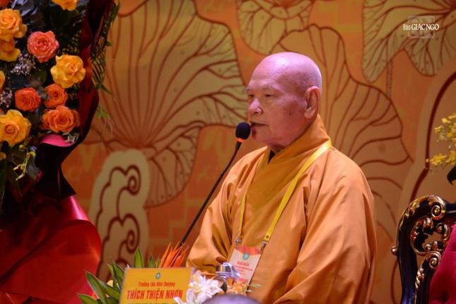 Trưởng lão Hòa thượng Thích Thiện Nhơn phát biểu chỉ đạo Trưởng lão Hòa thượng Thích Thiện Nhơn phát biểu chỉ đạo