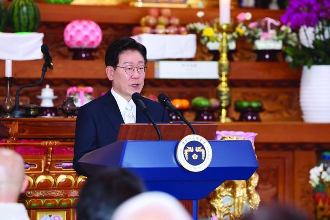 Tổng thống Lee Jae Myung phát biểu
