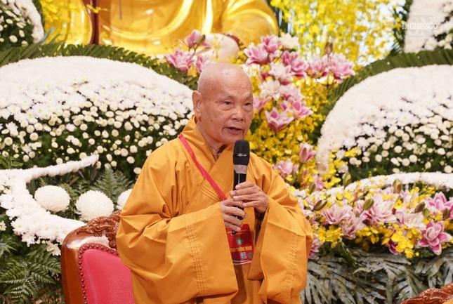Trưởng lão Hòa thượng Thích Thiện Nhơn phát biểu chỉ đạo Trưởng lão Hòa thượng Thích Thiện Nhơn phát biểu chỉ đạo